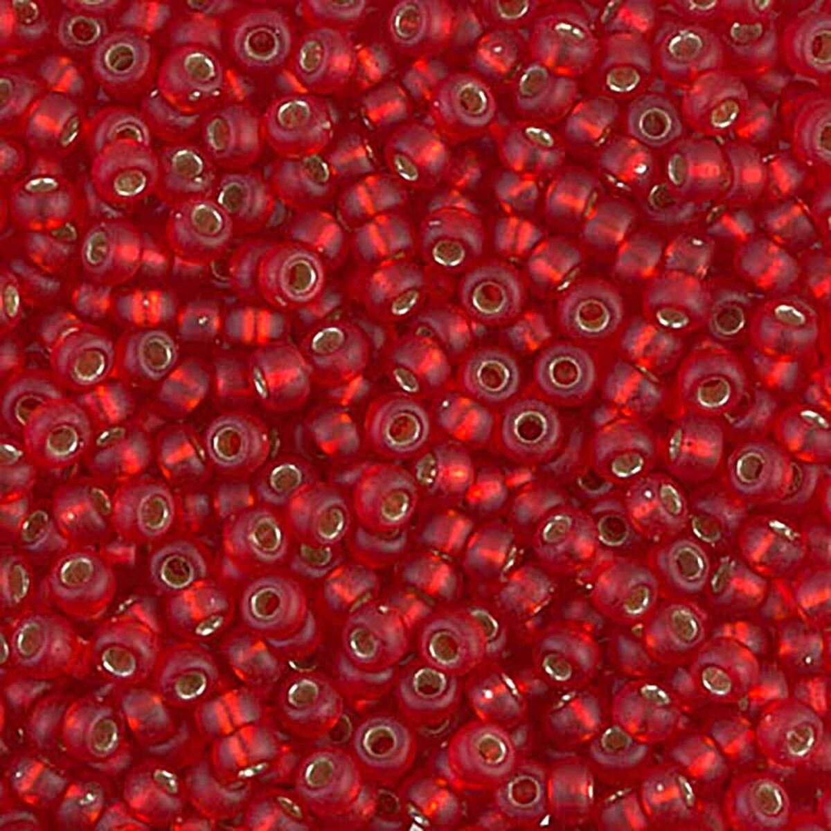 Miyuki rocailles 8-10F matte S/L flame red 8/0 (3mm) - 5 gram-Kralen-Kraaltjes van Renate