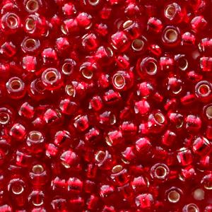 Miyuki rocailles 8/0 Silverlined ruby - 5 gram-Kraaltjes van Renate