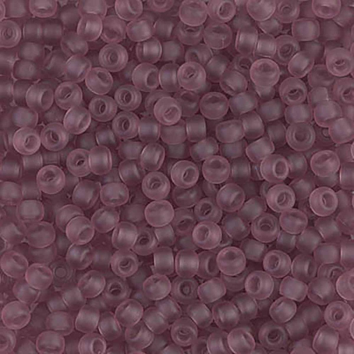 Miyuki rocailles 8-142F Mat Transparant Smoky Amethyst 8/0 (3mm) - 5 gram-Kralen-Kraaltjes van Renate