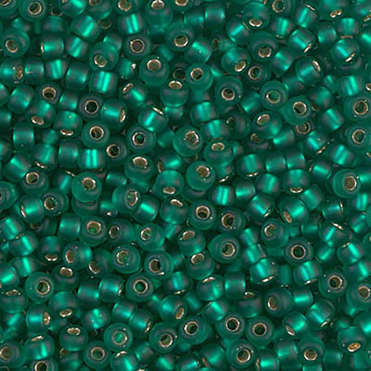 Miyuki rocailles 8-17F matt silverlined emerald 8/0 (3mm) - 5 gram-Kralen-Kraaltjes van Renate