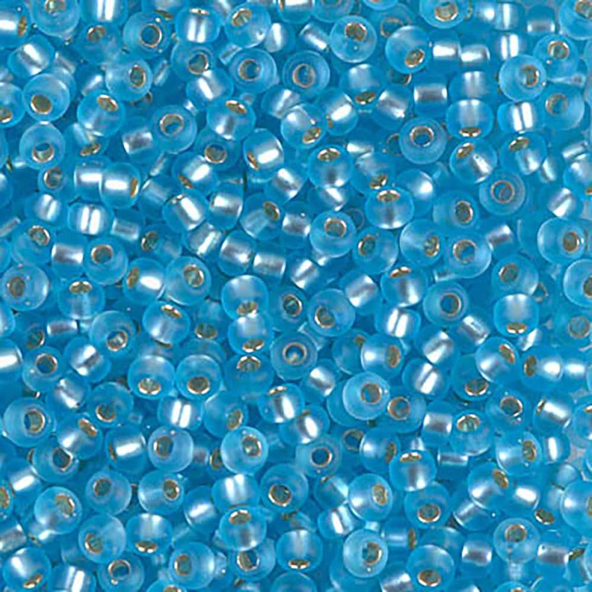 Miyuki rocailles 8-18F matt silverlined aqua 8/0 (3mm) - 5 gram-Kralen-Kraaltjes van Renate