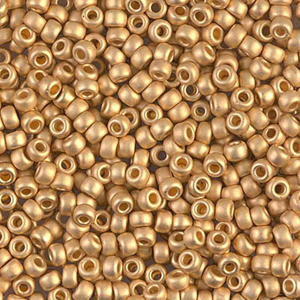 Miyuki rocailles 8-191F matte 24KT gold plated 8/0 (3mm) - 5 gram-Kralen-Kraaltjes van Renate