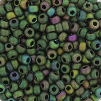 Miyuki rocailles 8-2066 metallic matte iris dark green 8/0 (3mm) - 5 gram-Kralen-Kraaltjes van Renate