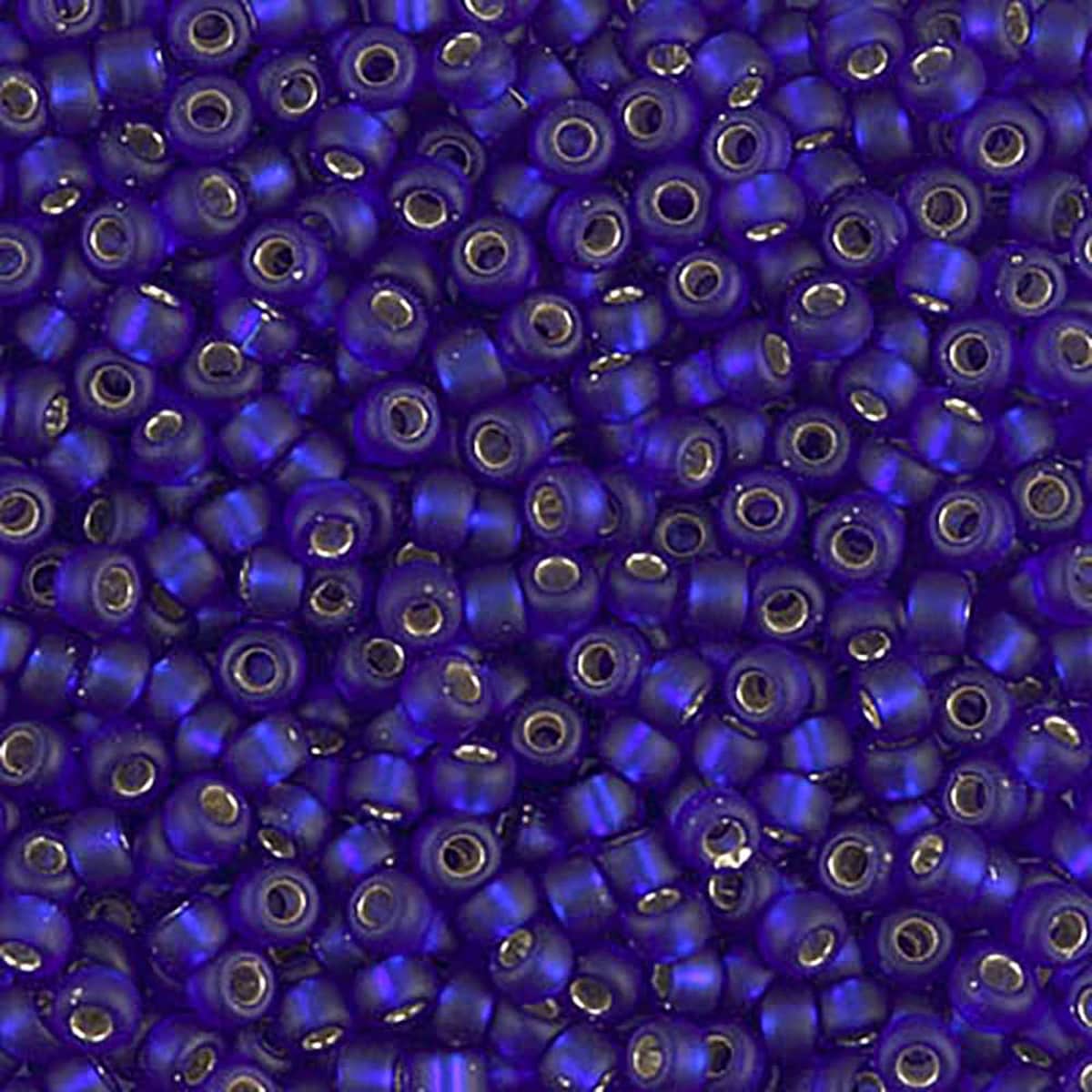 Miyuki rocailles 8-20F matt silverlined cobalt 8/0 (3mm) - 5 gram-Kralen-Kraaltjes van Renate