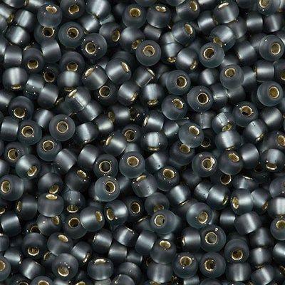 Miyuki rocailles 8/0 (3mm) Matte silverlined gray 8-21F-Kralen-Kraaltjes van Renate