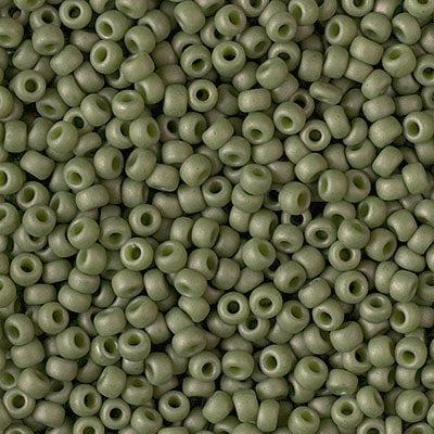 Miyuki rocailles 8-2318 opaque matte olive 8/0 (3mm) - 5 gram-Kralen-Kraaltjes van Renate