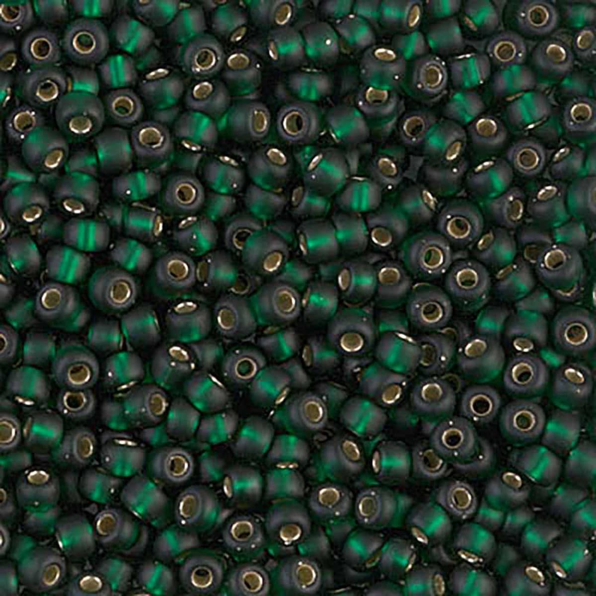 Miyuki rocailles 8-27FR matt silverlined emerald 8/0 (3mm) - 5 gram-Kralen-Kraaltjes van Renate
