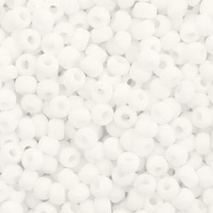 Miyuki rocailles 8/0 Opaque matte white - 5 gram-Kraaltjes van Renate