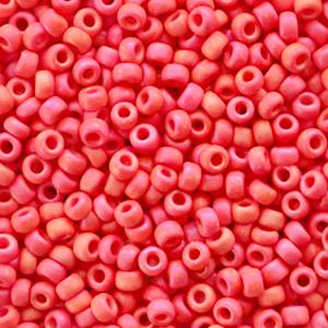 Miyuki rocailles 8/0 Opaque matte vermilion red - 5 gram-Kraaltjes van Renate