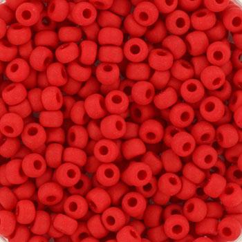 Miyuki rocailles 8/0 Opaque matte red - 5 gram-Kraaltjes van Renate