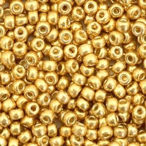 Miyuki rocailles 8/0 Duracoat galvanized gold - 5 gram-Kraaltjes van Renate