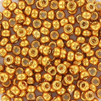 Miyuki rocailles 8/0 Duracoat galvanized yellow gold - 5 gram-Kraaltjes van Renate