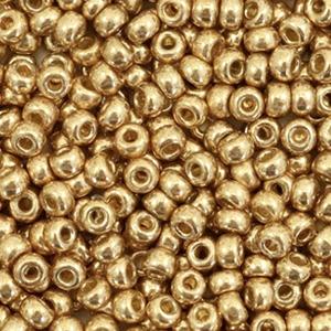 Miyuki rocailles 8/0 Duracoat galvanized champagne gold - 5 gram-Kraaltjes van Renate
