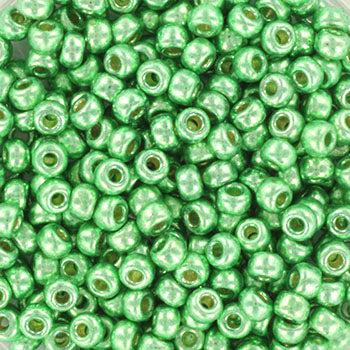 Miyuki rocailles 8/0 Duracoat galvanized dark mint green 8-4214-Kralen-Kraaltjes van Renate