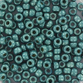 Miyuki rocailles 8/0 Duracoat matte galvanized seafoam - 5 gram-Kraaltjes van Renate