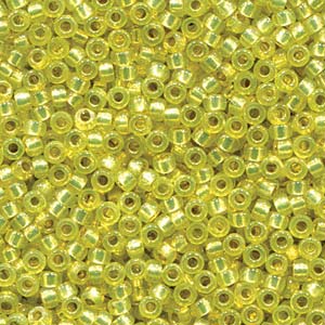 Miyuki rocailles 8/0 (3mm) Duracoat silverlined dyed yellow 8-4236-Kralen-Kraaltjes van Renate