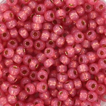 Miyuki rocailles 8/0 Duracoat silver lined pink 8-4237-Kraaltjes van Renate