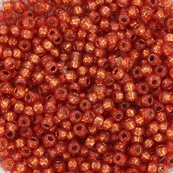 Miyuki rocailles 8/0 Duracoat silverlined dyed persimmon - 5 gram-Kraaltjes van Renate