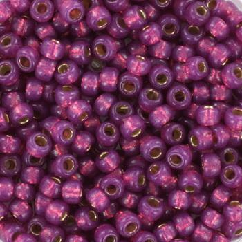 Miyuki rocailles 8/0 Silverlined duracoat dyed peony pink - 5 gram-Kraaltjes van Renate