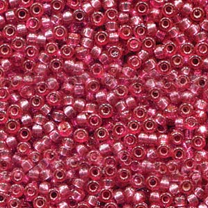Miyuki rocailles 8-4268 Duracoat silver lined dyed Raspberry 8/0 (3mm) - 5 gram-Kralen-Kraaltjes van Renate