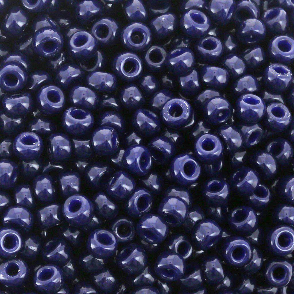 Miyuki rocailles 8/0 Duracoat opaque dark navy blue 8-4494-Kraaltjes van Renate