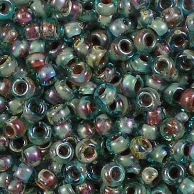 Miyuki rocailles 8/0 Picasso Transparent Sea Foam 8-4506-Kraaltjes van Renate