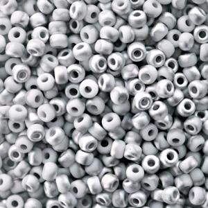 Miyuki rocailles 8/0 Matte labrador silver - 5 gram-Kraaltjes van Renate