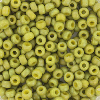 Miyuki rocailles 8-4697 opaque glazed frosted rainbow olive 8/0 (3mm) - 5 gram-Kralen-Kraaltjes van Renate