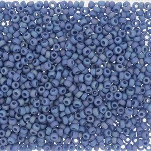 Miyuki rocailles 8-4705 opaque glazed frosted rainbow soft blue 8/0 (3mm) - 5 gram-Kralen-Kraaltjes van Renate