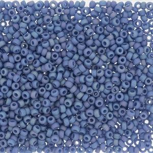 Miyuki rocailles 8-4705 opaque glazed frosted rainbow soft blue 8/0 (3mm) - 5 gram-Kralen-Kraaltjes van Renate