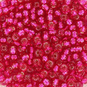 Miyuki rocailles 8/0 (3mm) silverlined dyed raspberry 8-1436 - 5 gram-Kralen-Kraaltjes van Renate