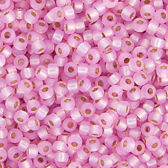 Miyuki rocailles 8/0 Dyed light pink silverlined AB - 5 gram-Kralen-Kraaltjes van Renate