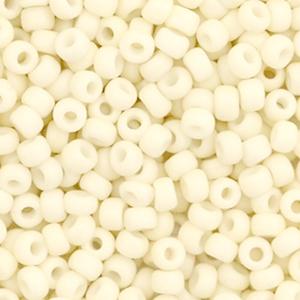 Miyuki rocailles 8/0 Opaque matte cream white - 5 gram-Kraaltjes van Renate