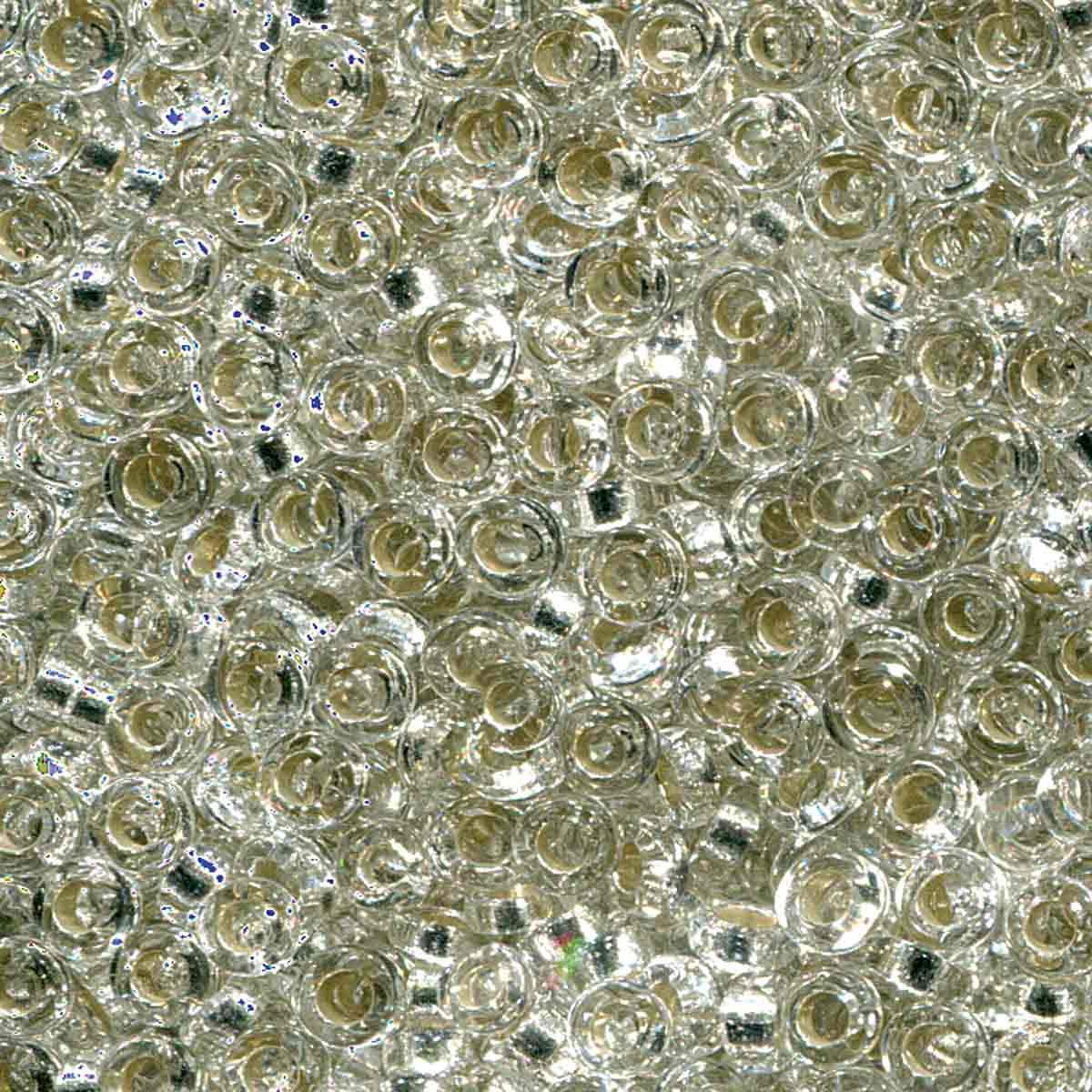 Miyuki spacer 2,2x1mm silver lined crystal 1 - 5 gram-Kralen-Kraaltjes van Renate