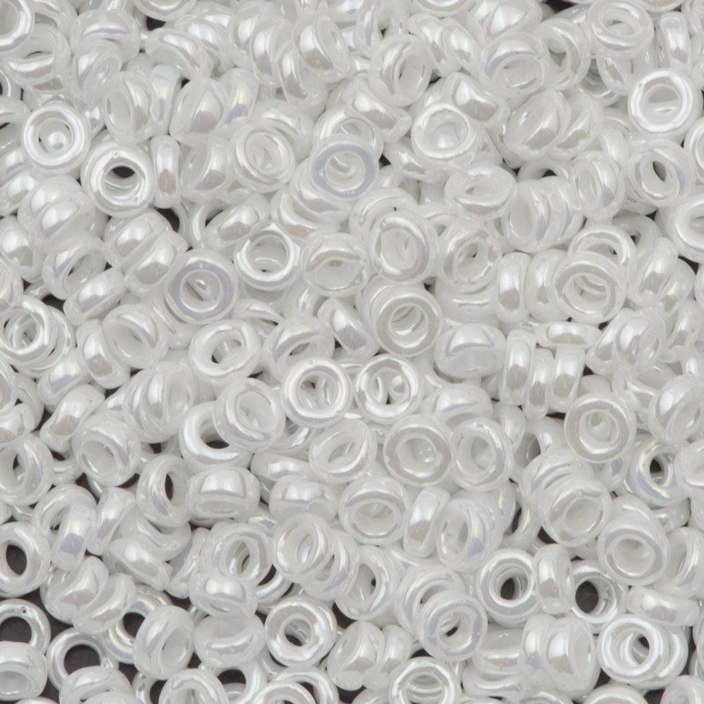 Miyuki spacer 3x1,3mm White opaque luster 420 - 5 gram-Kralen-Kraaltjes van Renate