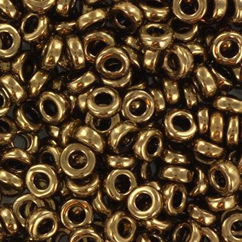 Miyuki spacer 3x1,3mm metallic dark bronze 457 - 5 gram-Kralen-Kraaltjes van Renate