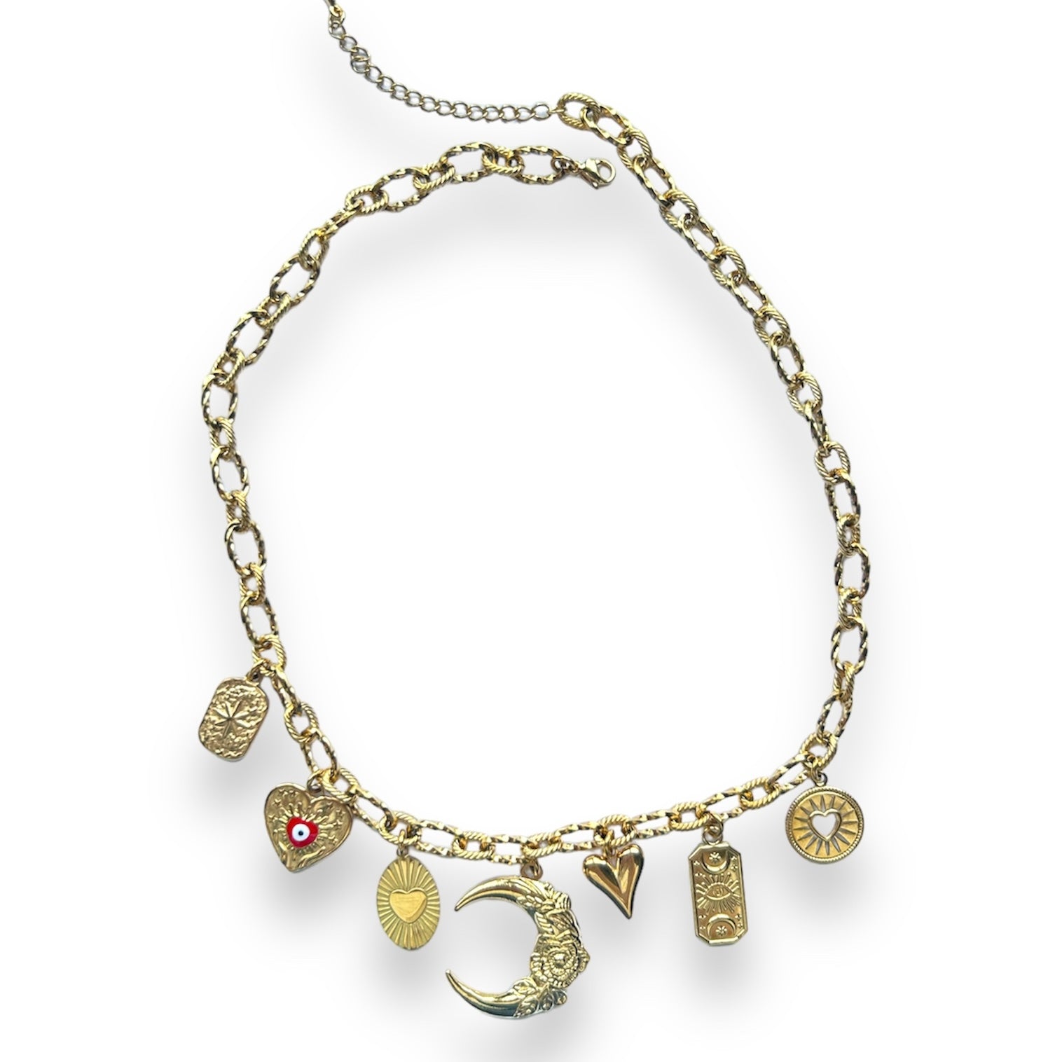 Moon love ketting Stainless steel-Kraaltjes van Renate