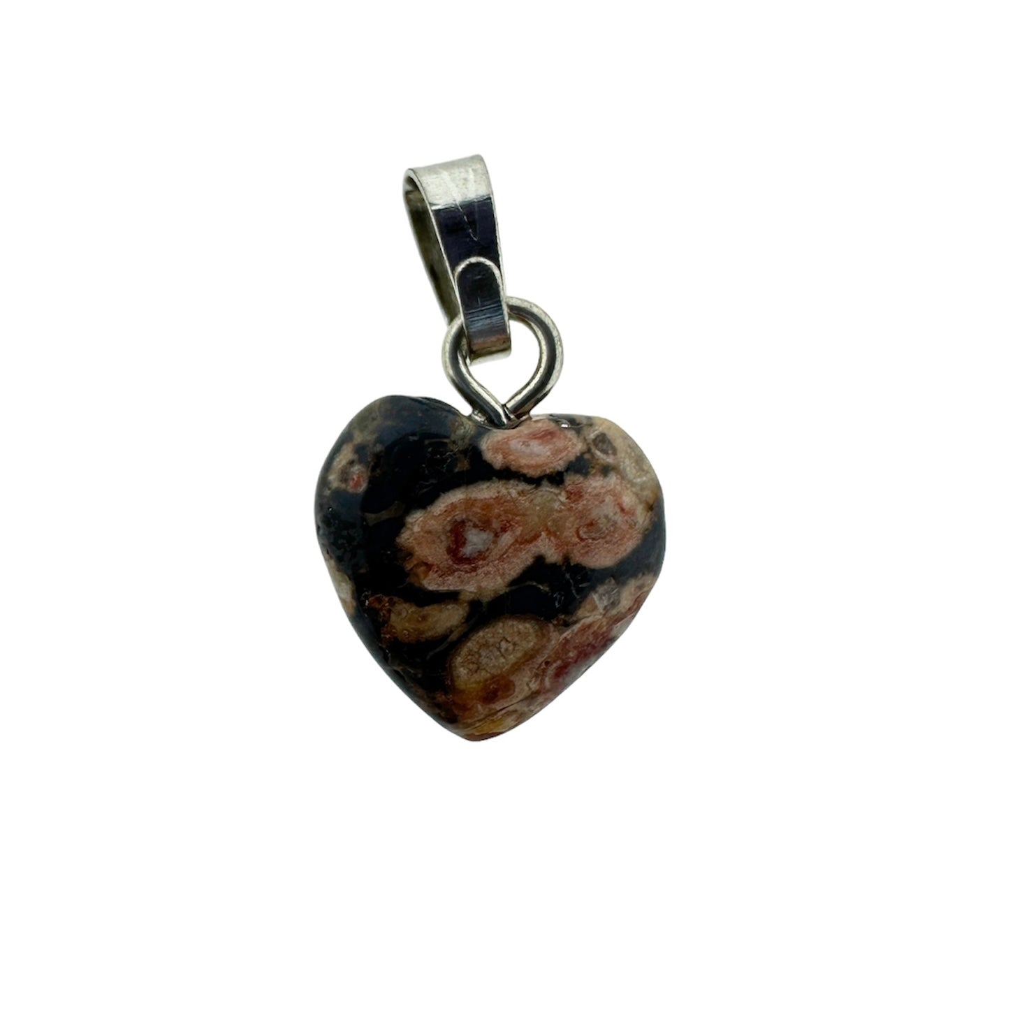 Synthetic Edelsteen Heart 13x10mm Bruin/Zwart-bedels-Kraaltjes van Renate