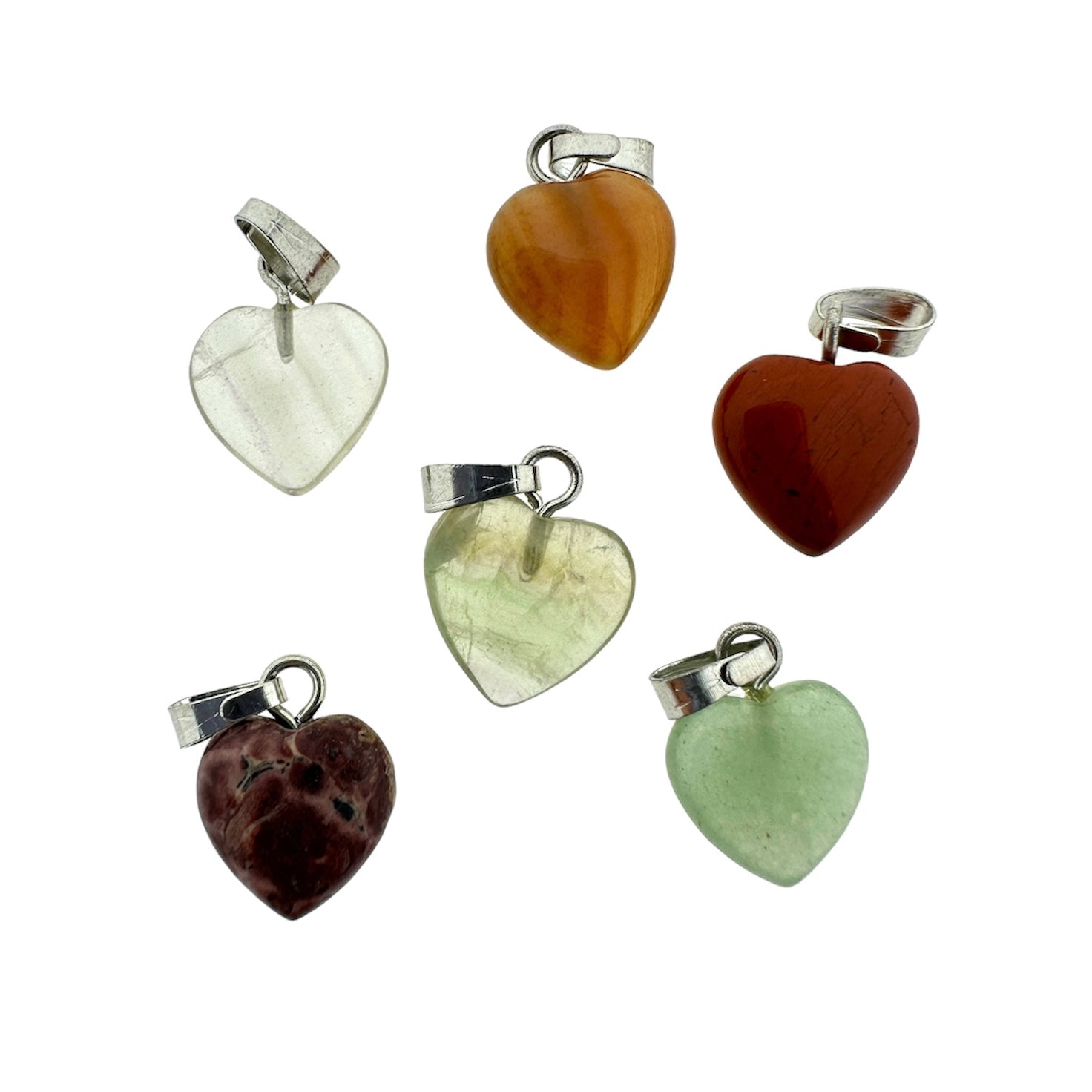 Natuursteen Heart 13x10mm Rood/Groen-bedels-Kraaltjes van Renate