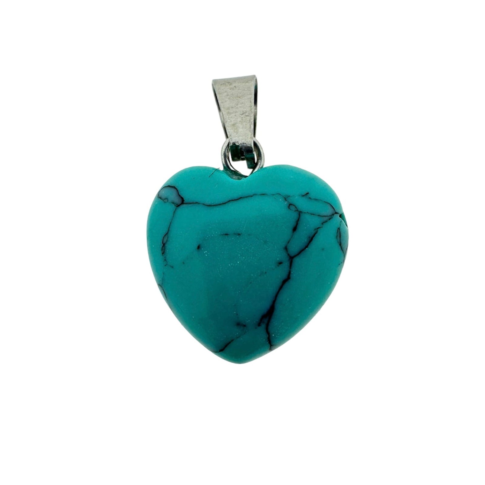 Natuursteen Heart 18x15mm Turquoise-bedels-Kraaltjes van Renate