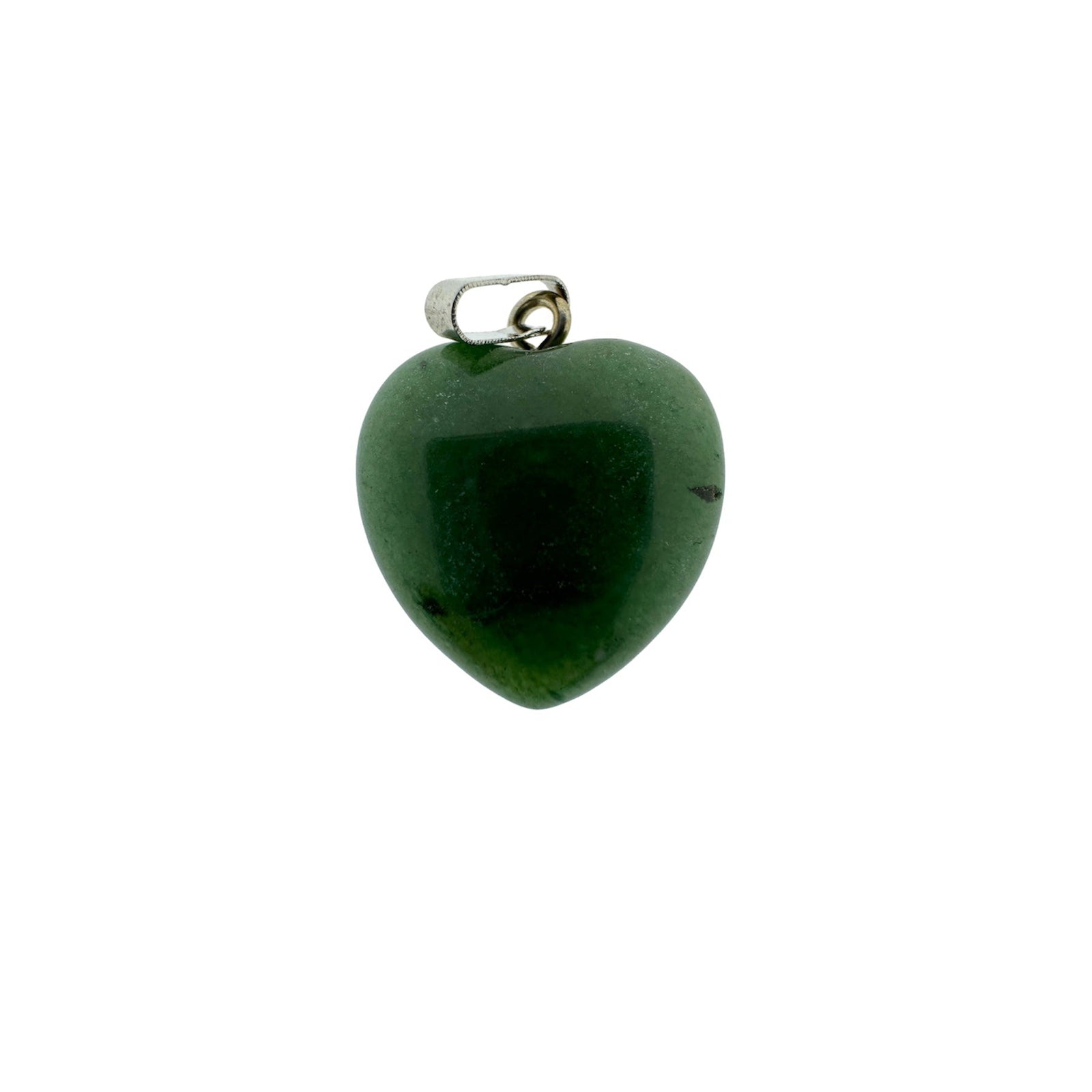 Natuursteen Heart 22x20mm Dark Green-bedels-Kraaltjes van Renate