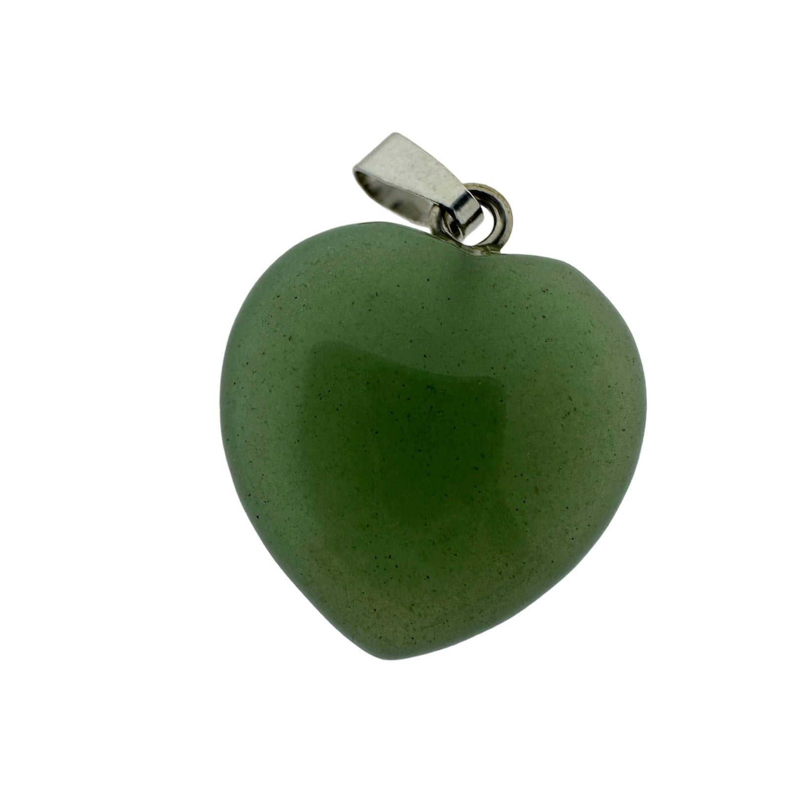 Natuursteen Heart 22x20mm Groen-bedels-Kraaltjes van Renate