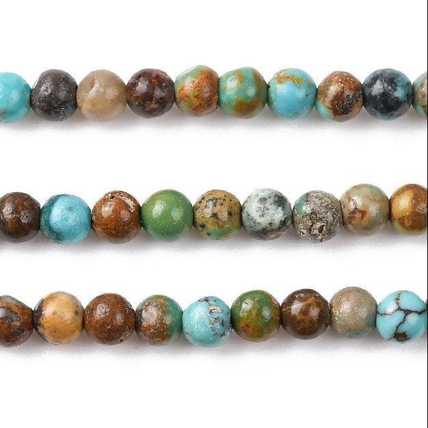 Natuursteen Kralen Afrikaans Turquoise 3mm - per 14 stuks-Kralen-Kraaltjes van Renate