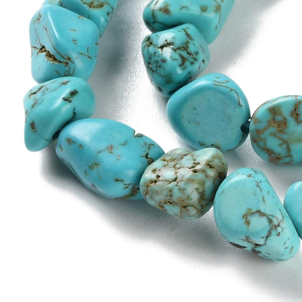 Natuursteen Turquoise nugget 5x8mm - per stuk-Kralen-Kraaltjes van Renate