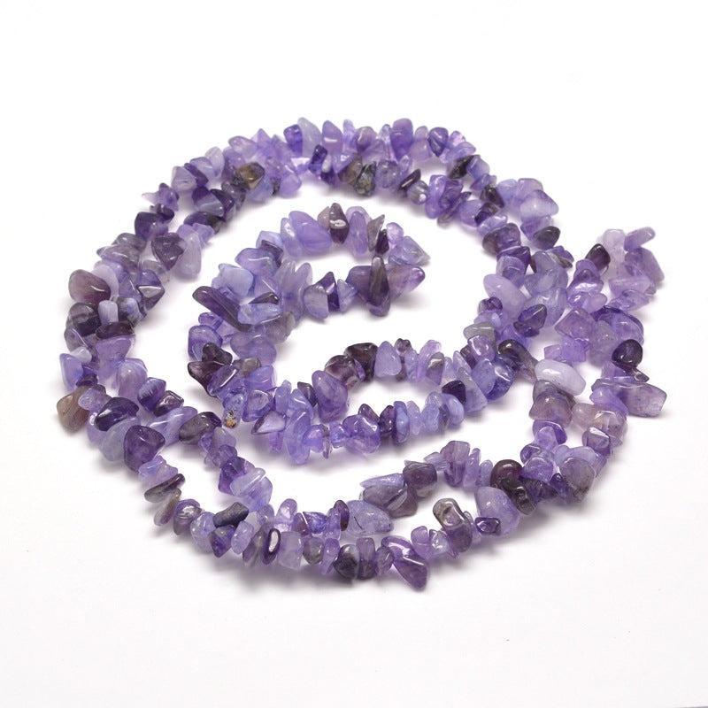 Natuursteen chips Amethyst 5x8mm - ± 20cm-Kralen-Kraaltjes van Renate