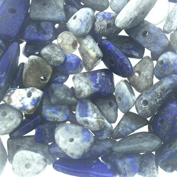 Natuursteen chips Lapis Lazuli 5x8mm - 20 gram-Kraaltjes van Renate