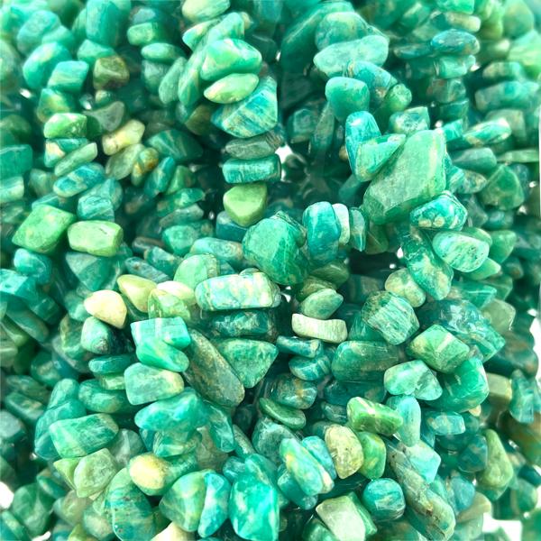 Natuursteen chips Natural Amazonite 5x8mm - 20 gram-Kraaltjes van Renate