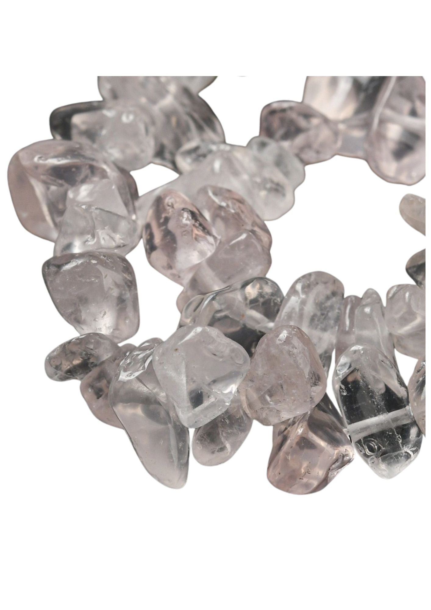 Natuursteen chips Natural Rose Quartz 5x8mm - ± 20 cm-Kralen-Kraaltjes van Renate