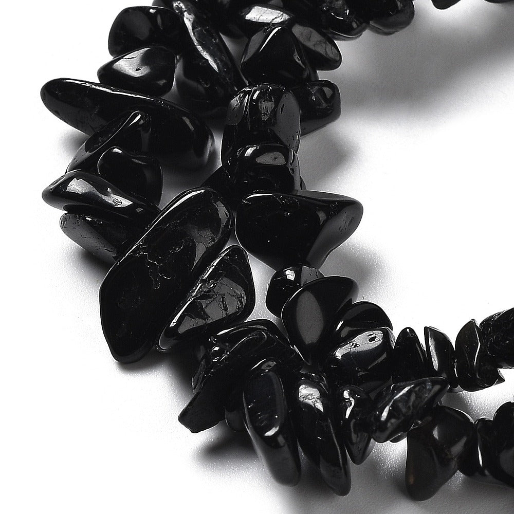 Natuursteen chips Tourmaline 5x8mm - ± 20cm-Kralen-Kraaltjes van Renate