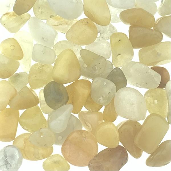 Natuursteen chips Yellow Jade 5x8mm - 20 gram-Kraaltjes van Renate